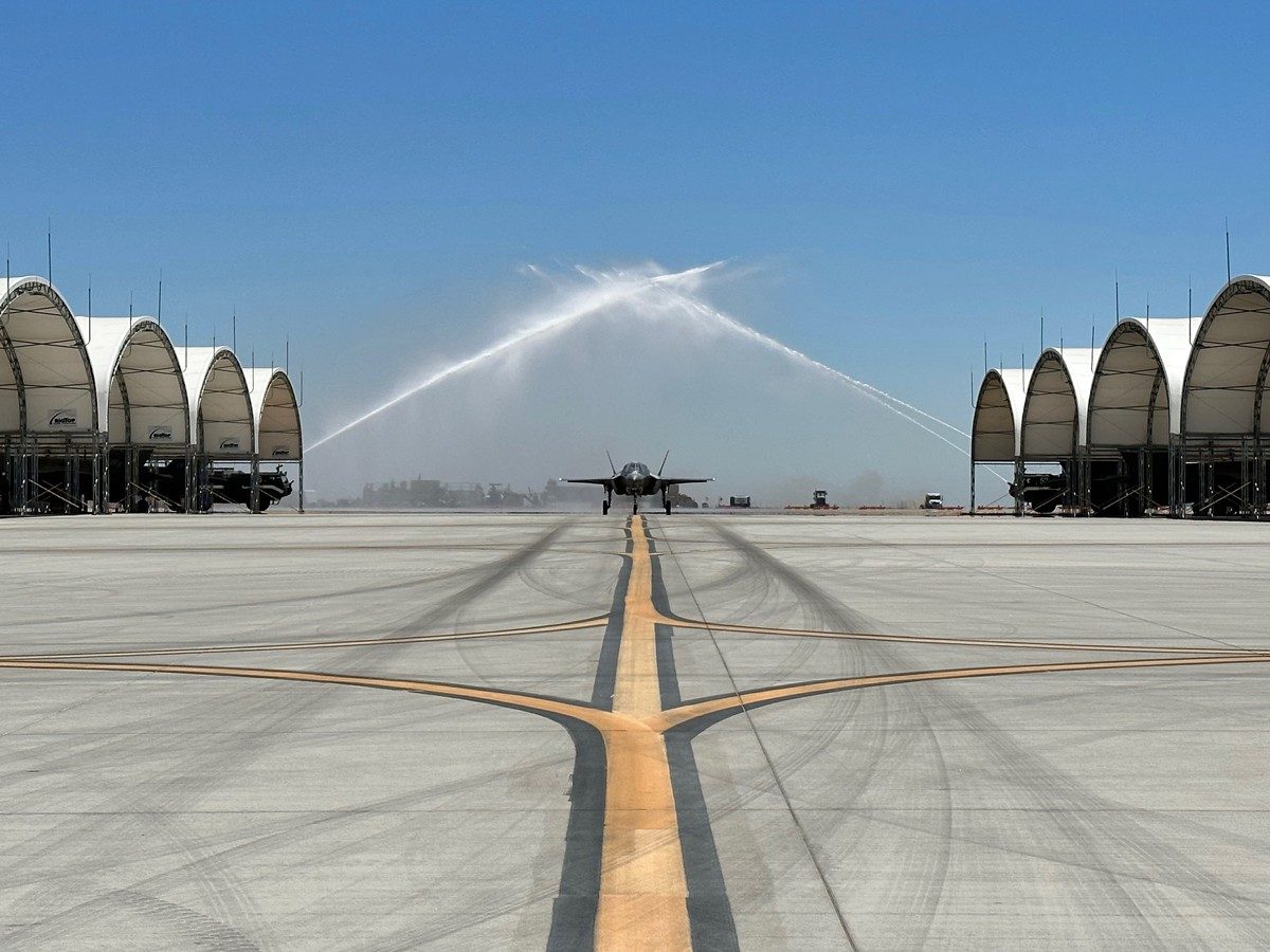 French’s last flight in the F-35B, returning to parking at Marine Corps Air Station Miramar, CA.